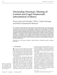 Ownership Structure, Sharing of Control and Legal Framework