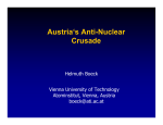 Austria`s Anti-Nuclear Crusade