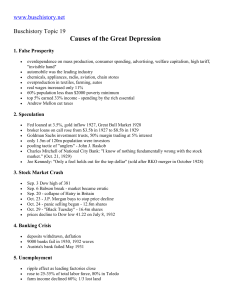 Chapter 23: Causes of the Great Depression