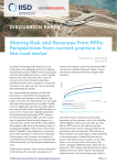 Sharing Risk and Revenues from PPPs