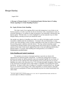 Morgan Stanley Memorandum/Facsimile Template