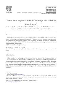 On the trade impact of nominal exchange rate volatility