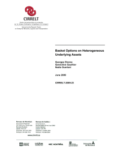 Basket Options on Heterogeneous Underlying Assets