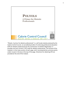 Polyols - Calorie Control Council