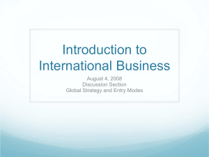 Introduction to International Business