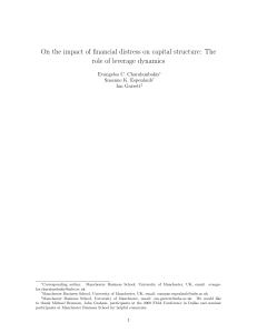 On the impact of financial distress on capital structure