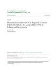 Humanitarian Intervention by Regional Actors in Internal Conflicts