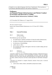 Financial Market Infrastructure Ordinance