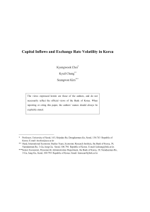Capital Inflows and Exchange Rate Volatility in Korea