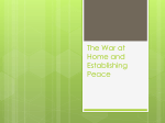 The War at Home and Establishing Peace