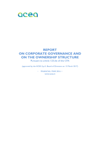 report on corporate governance and on the ownership structure