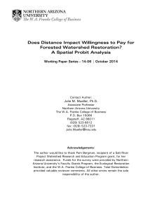 Does Distance Impact Willingness to Pay for Forested Watershed