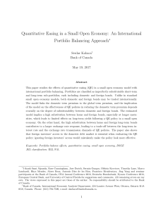 Quantitative Easing in a Small Open Economy: An International