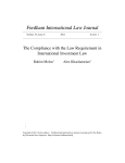 The Compliance with the Law Requirement in International