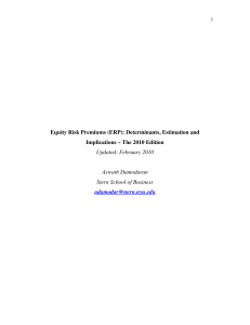 Equity Risk Premiums (ERP)