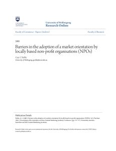 Barriers in the adoption of a market orientation by