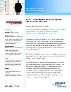 Barter Trader Integrates Barter Management and