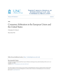 Consumer Arbitration in the European Union and the United States