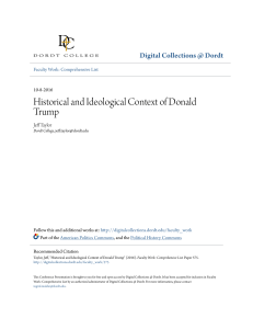 Historical and Ideological Context of Donald Trump