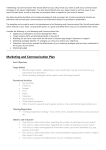 Alpine Shire Council Marketing and Communication Plan template