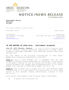 14-0187 Attachment - Settlement Agreement - Afam Elue