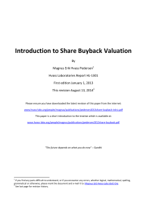 Introduction to Share Buyback Valuation