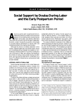 Social Support by Doulas During Labor and the Early Postpartum