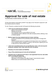 Approval for sale of real estate