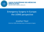Emergency Surgery in Europe: the UEMS perspective