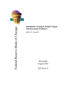 Quantitative Easing in Joseph`s Egypt with Keynesian Producers