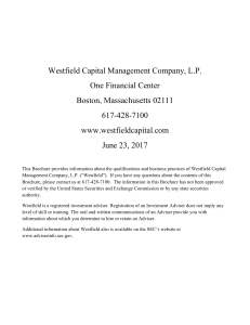Westfield Form ADV Part 2A - Westfield Capital Management