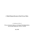 A Model Human Resources Data Privacy Policy