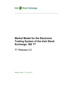 ISE T7 Release 5.0 Market Model.