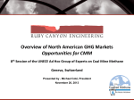 Overview of North American GHG Markets Opportunities for CMM