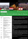 JORDAN, SYRIA AND LEBANON: Open for Business