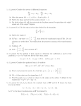 1. (14 points) Consider the system of differential equations dx1 dt