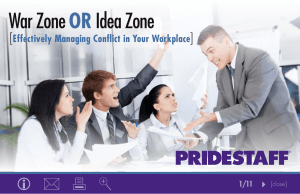 War Zone or Idea Zone [Effectively Managing Conflict in Your