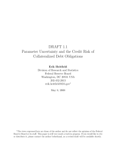 Parameter Uncertainty and the Credit Risk of Collateralized Debt
