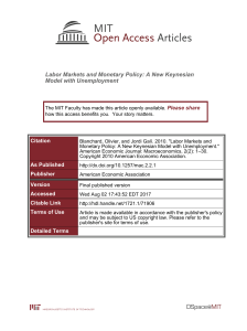 Labor Markets and Monetary Policy: A New
