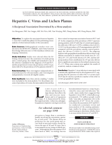 Hepatitis C Virus and Lichen Planus