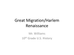 Great Migration/Harlem Renaissance