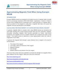 Approximating the Magnetic Field When Using Everspin MRAM