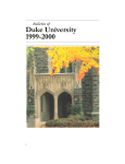Duke University 1999-2000 - Office of the University Registrar