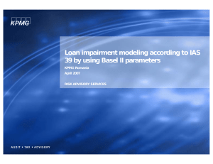 Loan impairment modeling according to IAS 39 by