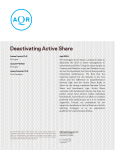 Deactivating Active Share