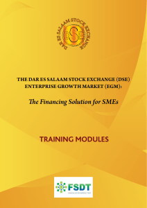 training modules - Dar es Salaam Stock Exchange