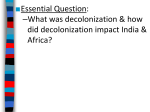 Decolonization of African and India