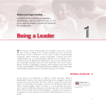 Being a Leader - SAGE Publications Ltd