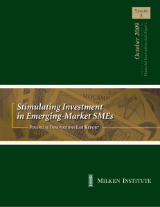 Stimulating Investment in Emerging-Market SMEs