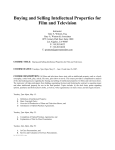 Buying and Selling Intellectual Properties for Film and Television